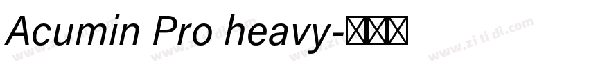 Acumin Pro heavy字体转换 Acumin Pro heavy字体转换